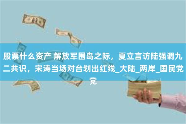 股票什么资产 解放军围岛之际，夏立言访陆强调九二共识，宋涛当场对台划出红线_大陆_两岸_国民党