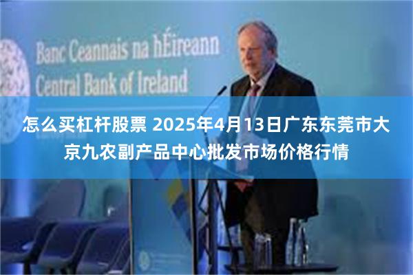 怎么买杠杆股票 2025年4月13日广东东莞市大京九农副产品中心批发市场价格行情