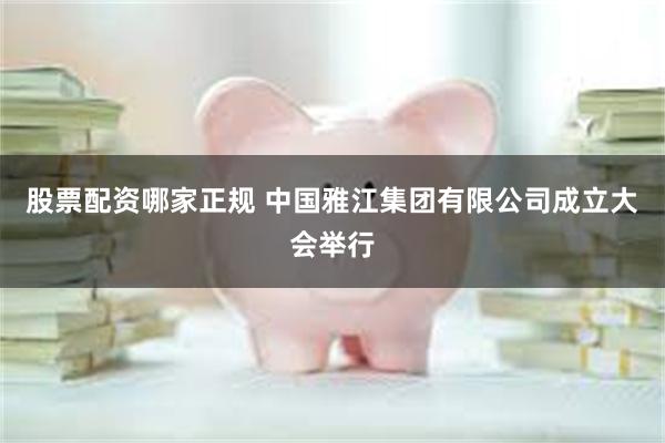 股票配资哪家正规 中国雅江集团有限公司成立大会举行